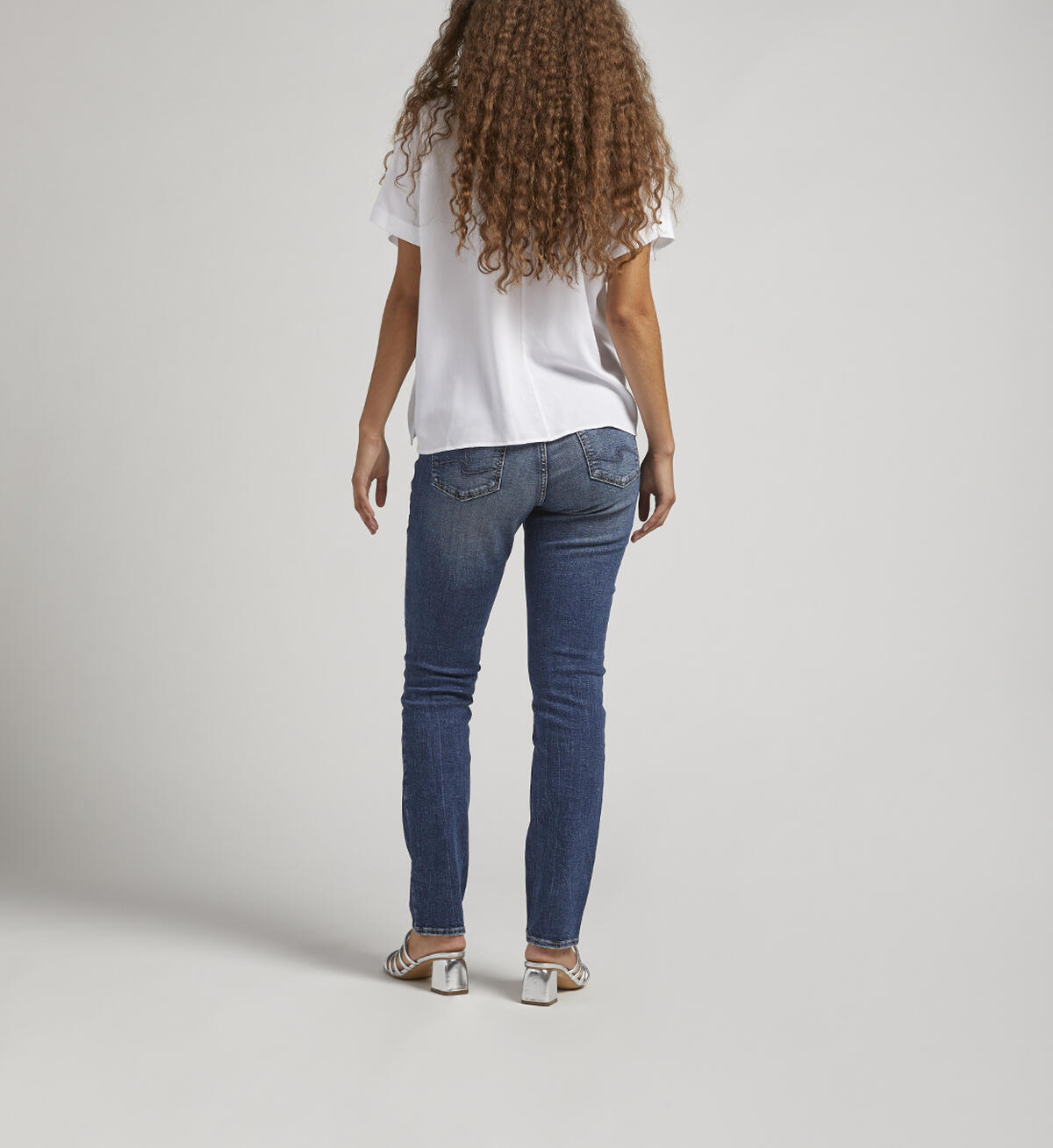 Elyse Mid Rise Straight Leg Jeans, Indigo, hi-res image number 1