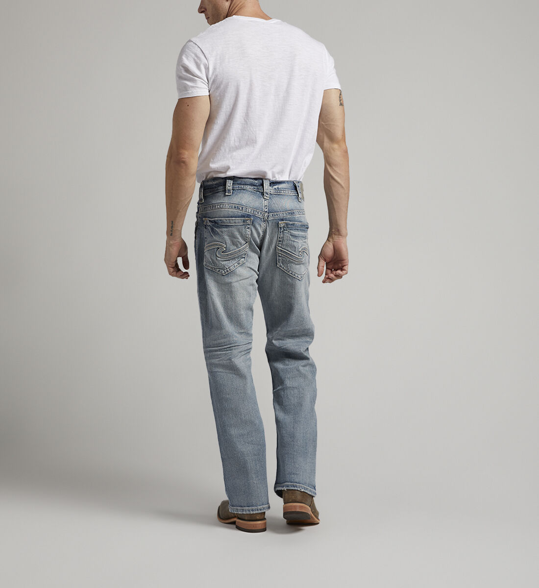 Buy Gordie Loose Fit Straight Leg Jeans for USD 99.00 Silver