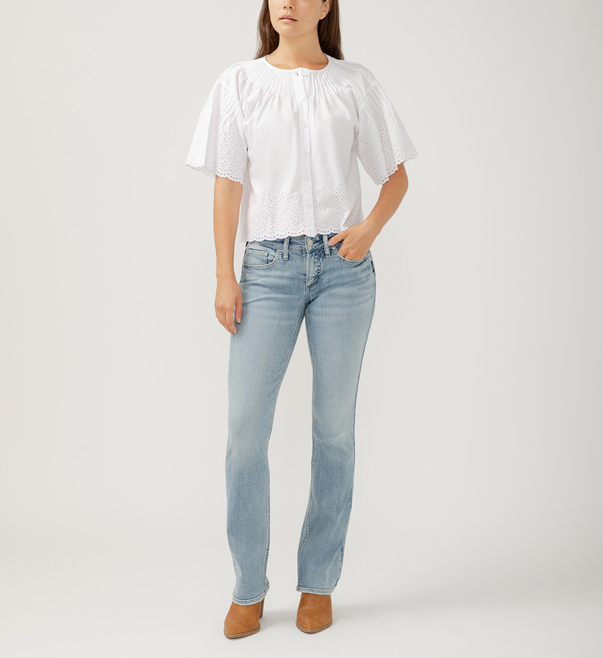 Britt Low Rise Slim Bootcut Jeans, , hi-res image number 0