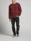 Mens Crewneck Sweatshirt, Burgundy, hi-res image number 0