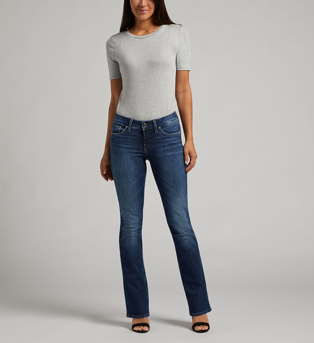 Buy Suki Mid Rise Slim Bootcut Jeans for USD 84.00 Silver Jeans US New