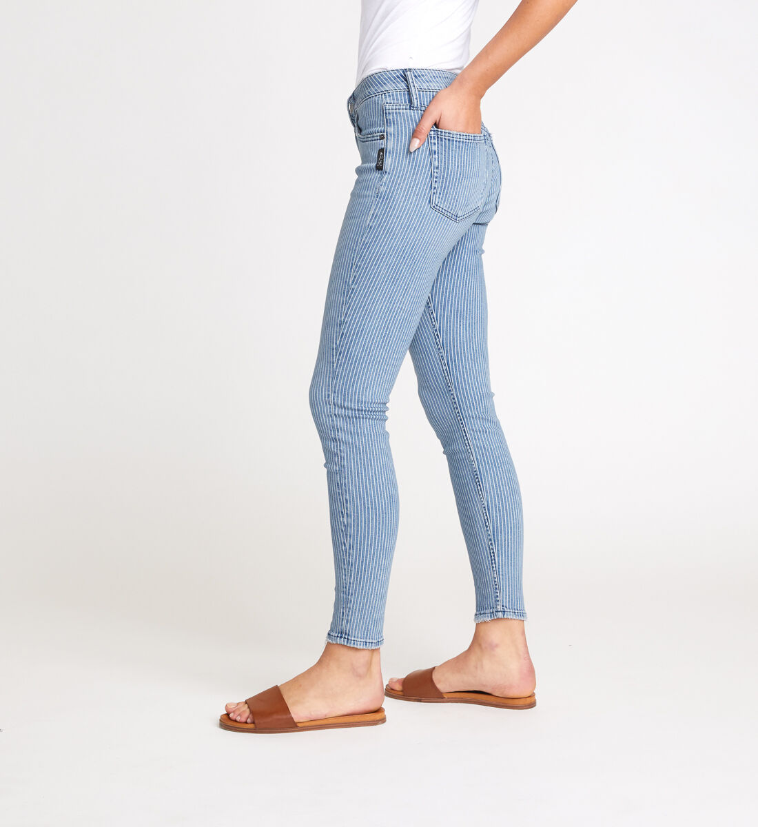 Pinstripe skinny jeans womens outlet