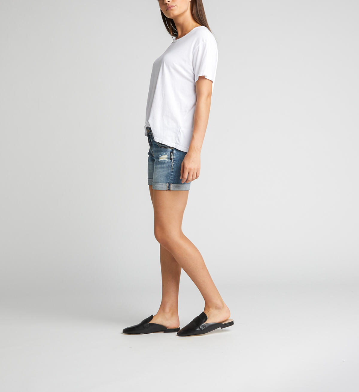 Boyfriend Mid Rise Short, Indigo, hi-res image number 2
