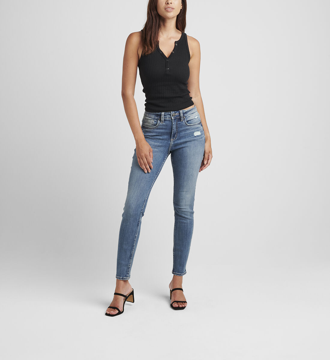 Avery High Rise Skinny Jeans Front