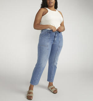 High Rise Straight Leg Carpenter Pant Plus Size