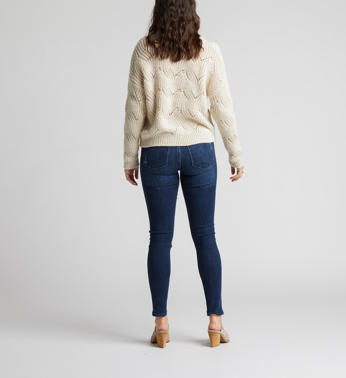 Harriet Crop Cable Knit Sweater, Warm White, hi-res image number 2