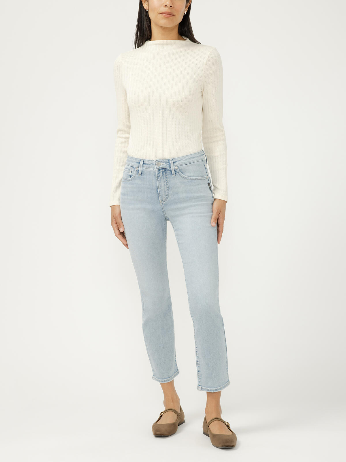 Isbister High Rise Ankle Straight Leg  Luxe Stretch Jeans image number 0