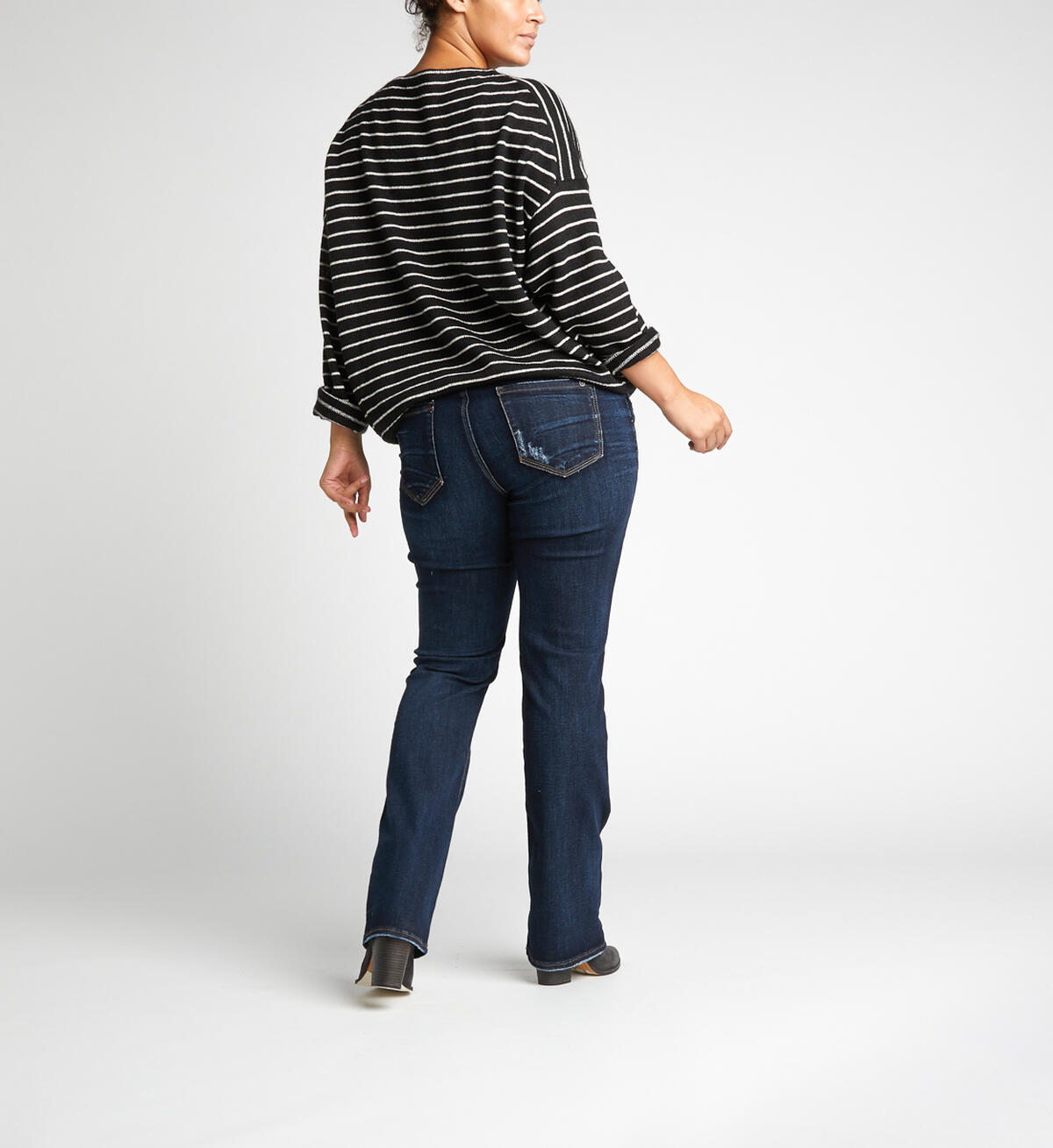 Elyse Mid Rise Slim Bootcut Jeans Plus Size Final Sale, , hi-res image number 1