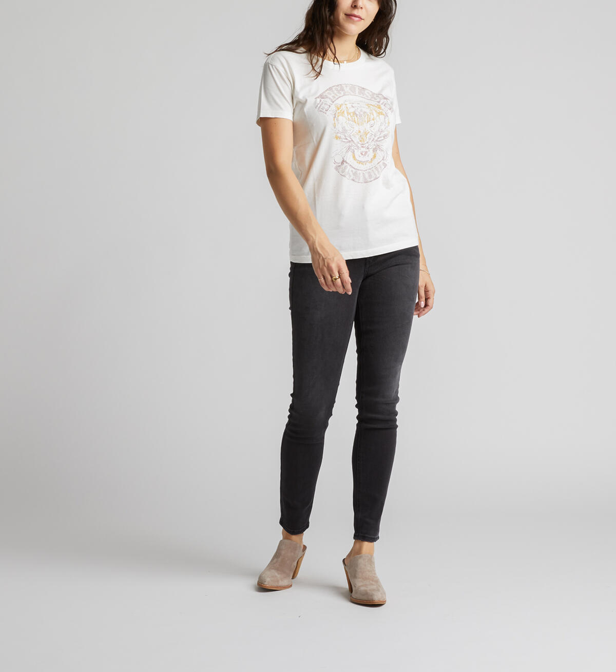 Mandy Short Sleeve Graphic Tee, Vintage White, hi-res image number 1