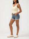 Boyfriend Mid Rise Luxe Stretch Shorts image number 2