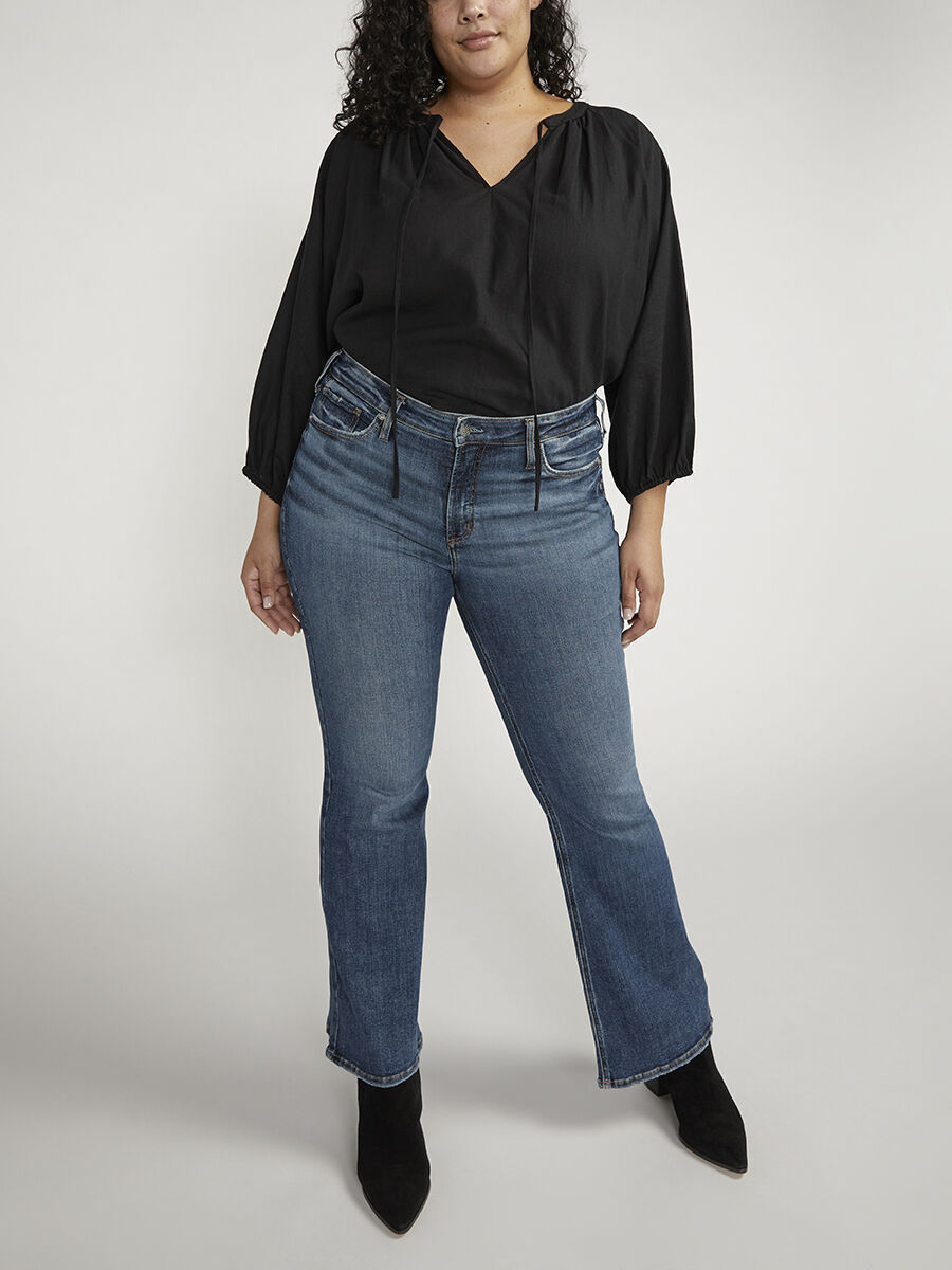 Most Wanted Mid Rise Flare Jeans Plus Size