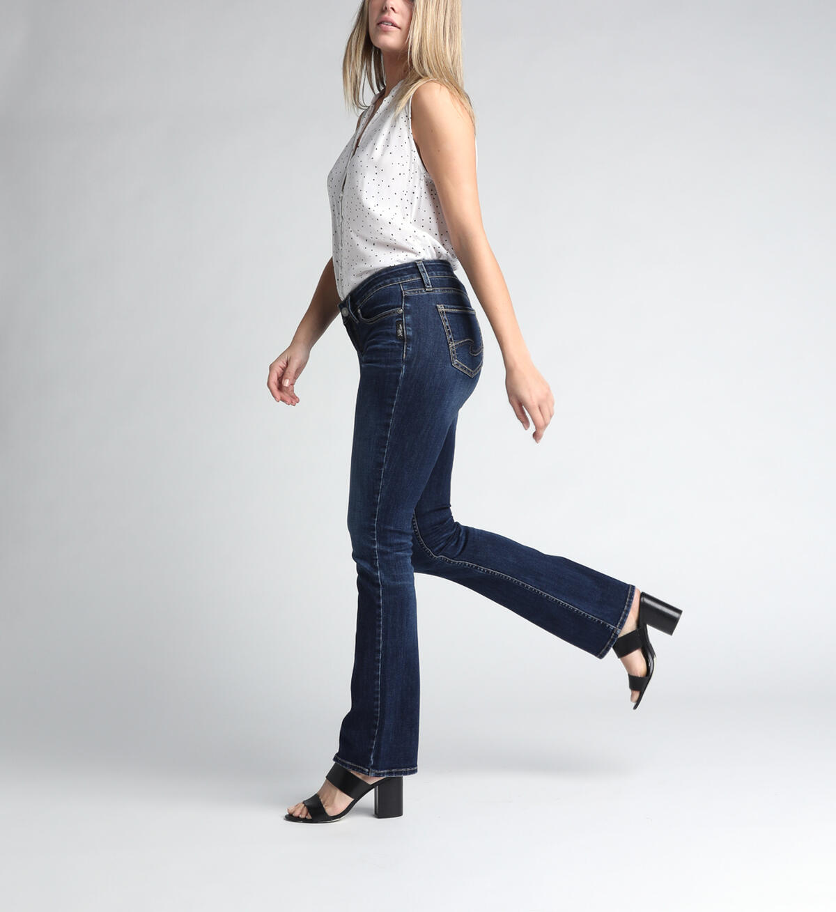 Elyse Mid Rise Slim Bootcut Jeans, , hi-res image number 2
