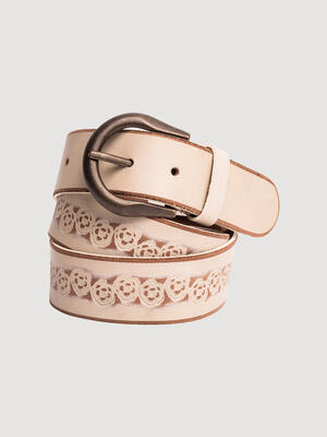 Silver Jeans Women's Genuine Leather belt with Vintage feel