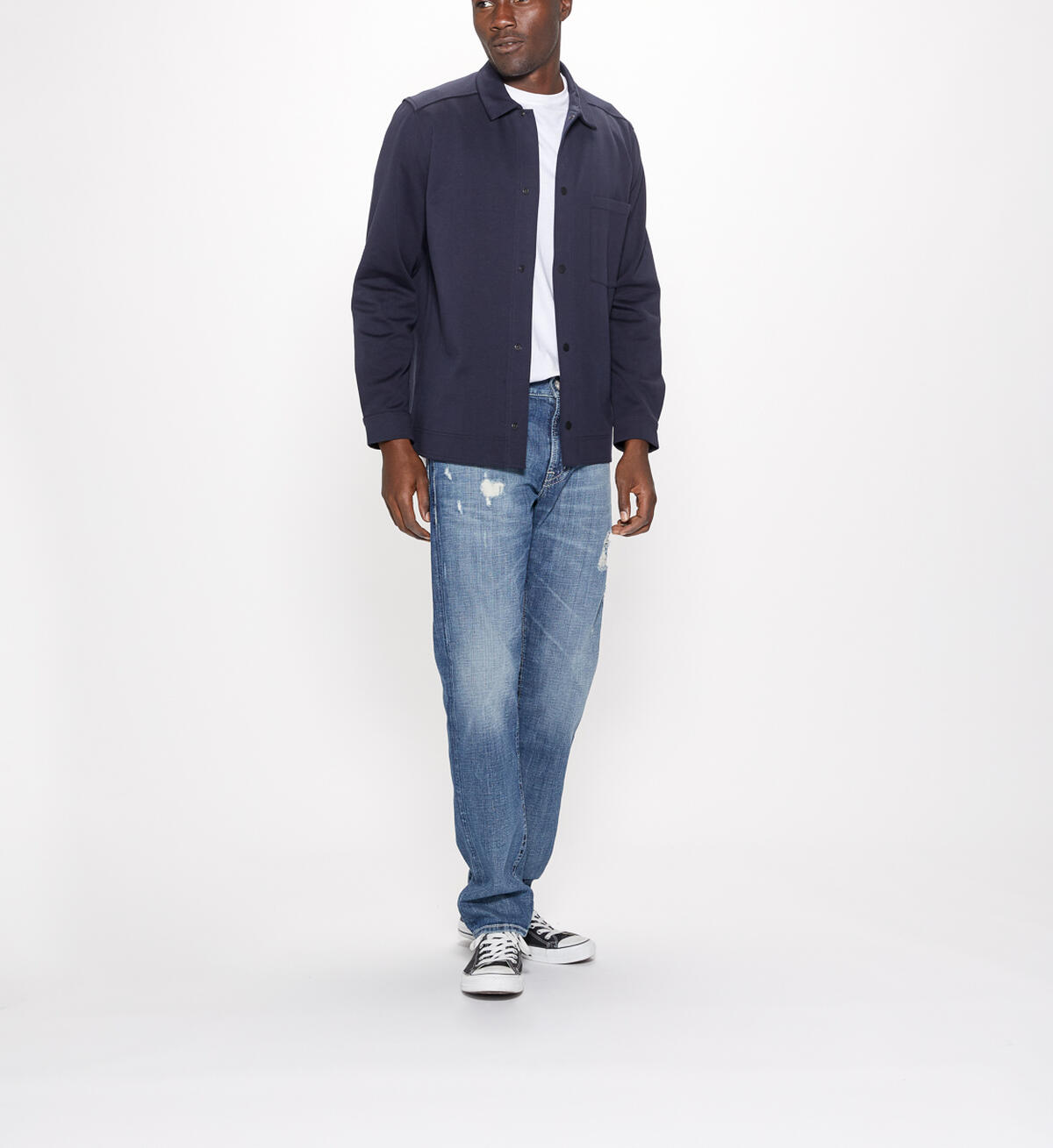 Eddie Tapered Mens Dark Wash, , hi-res image number 3