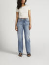 Mid Rise Straight Leg Dad Jean, Indigo, hi-res image number 0
