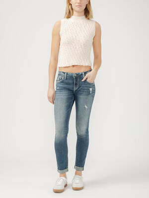 Suki Mid Rise Slim Bootcut Jeans