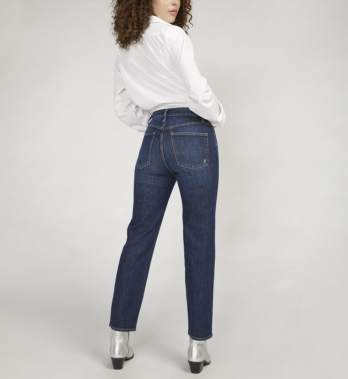 Highly Desirable High Rise Slim Straight Leg Jeans, Indigo, hi-res image number 2