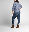 Slim Leg Mid Rise Boyfriend Dark Wash, , hi-res image number 1