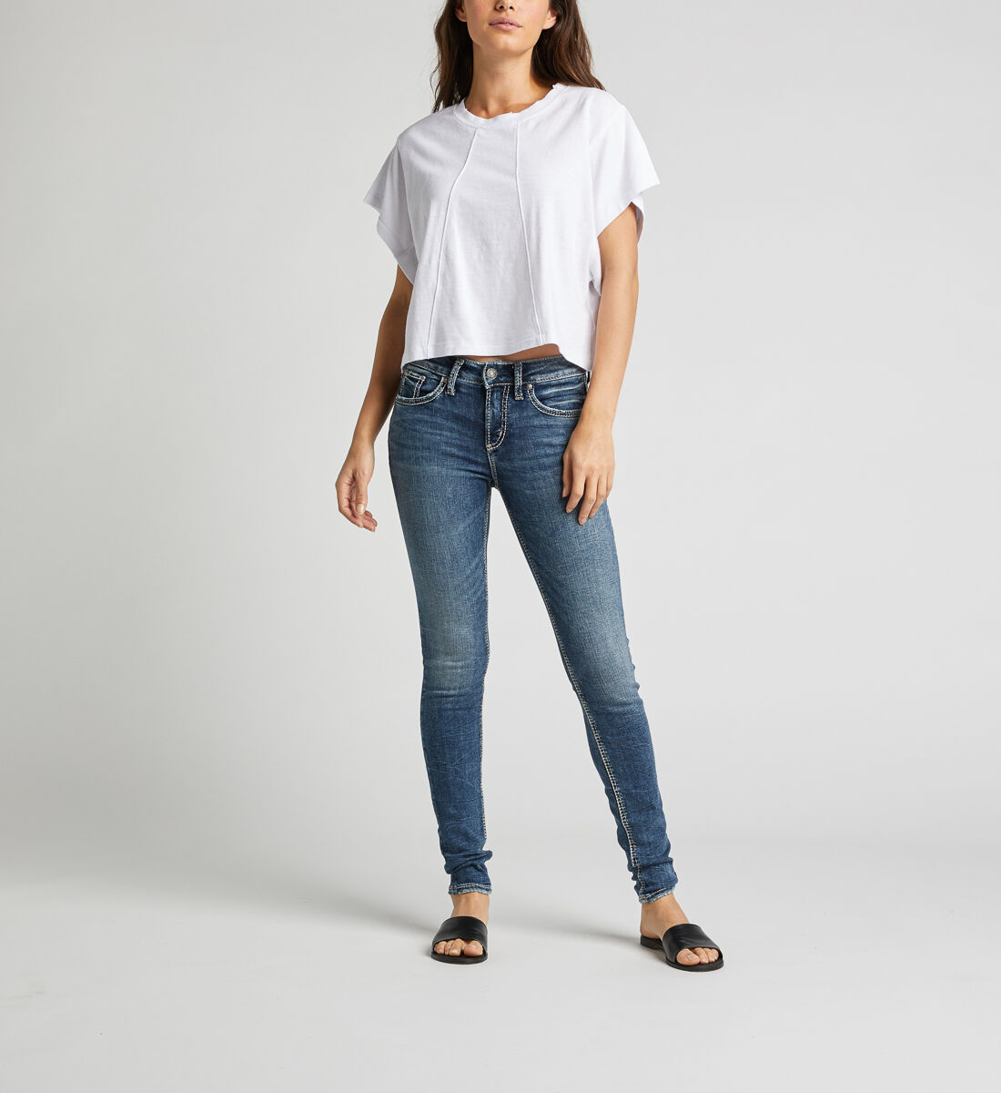 Avery High Rise Skinny Leg Jeans Front