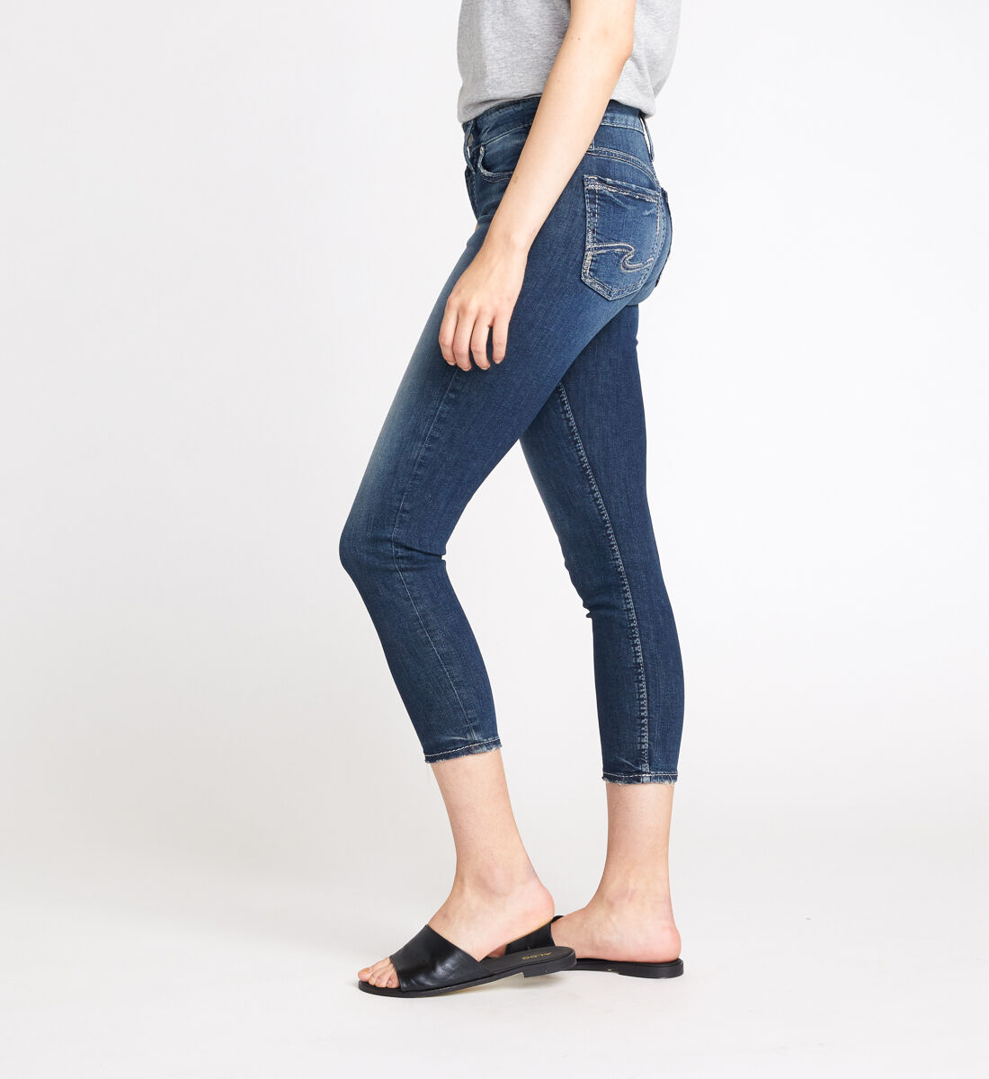 Avery High Rise Skinny Crop Jeans Side