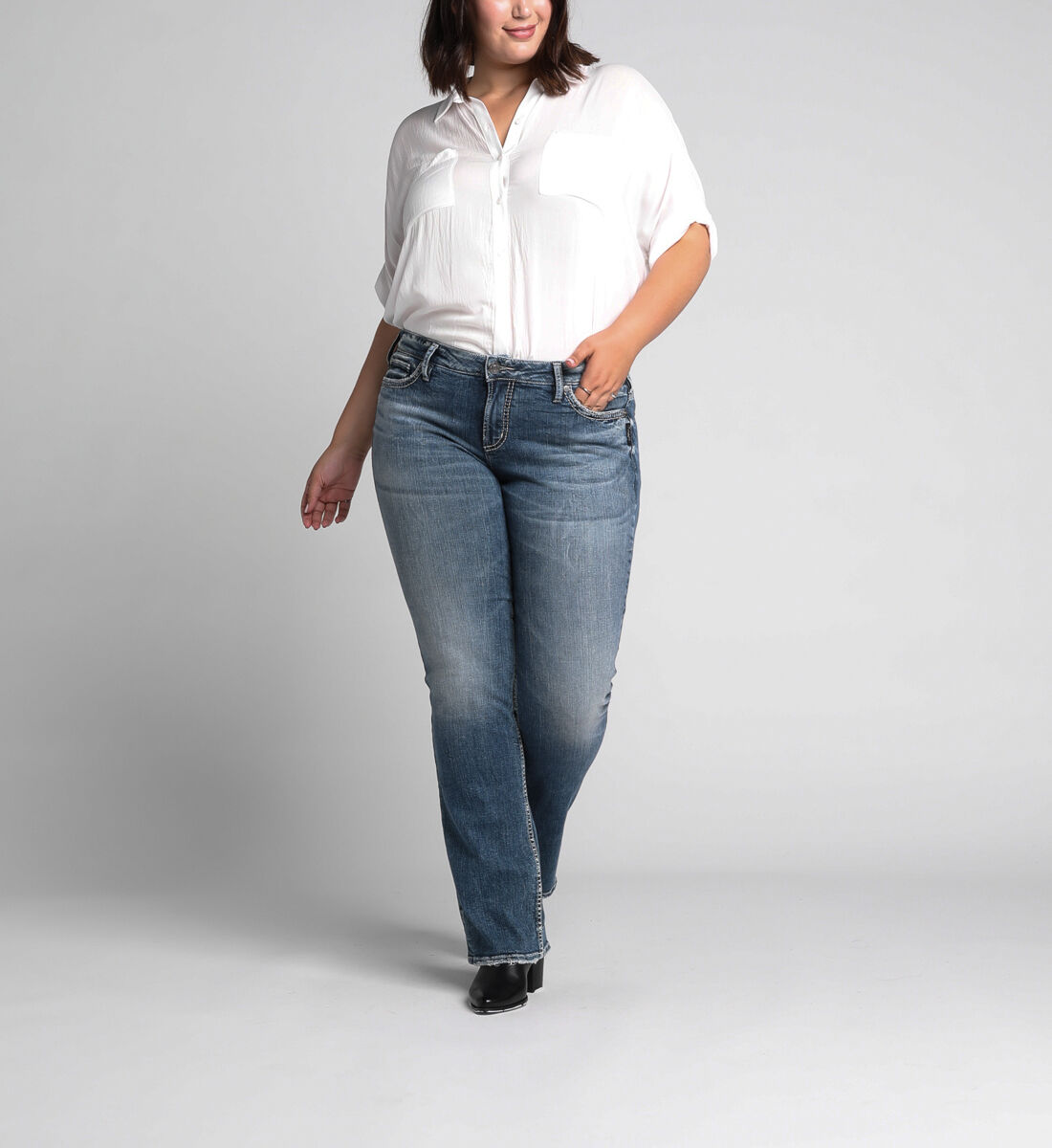 Plus size outlet silver jeans clearance