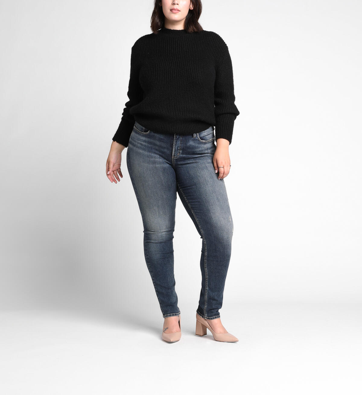 Avery High Rise Slim Leg Jeans Plus Size Final Sale, , hi-res image number 3