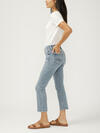 Suki Mid Rise Cropped Straight Leg Jeans image number 2