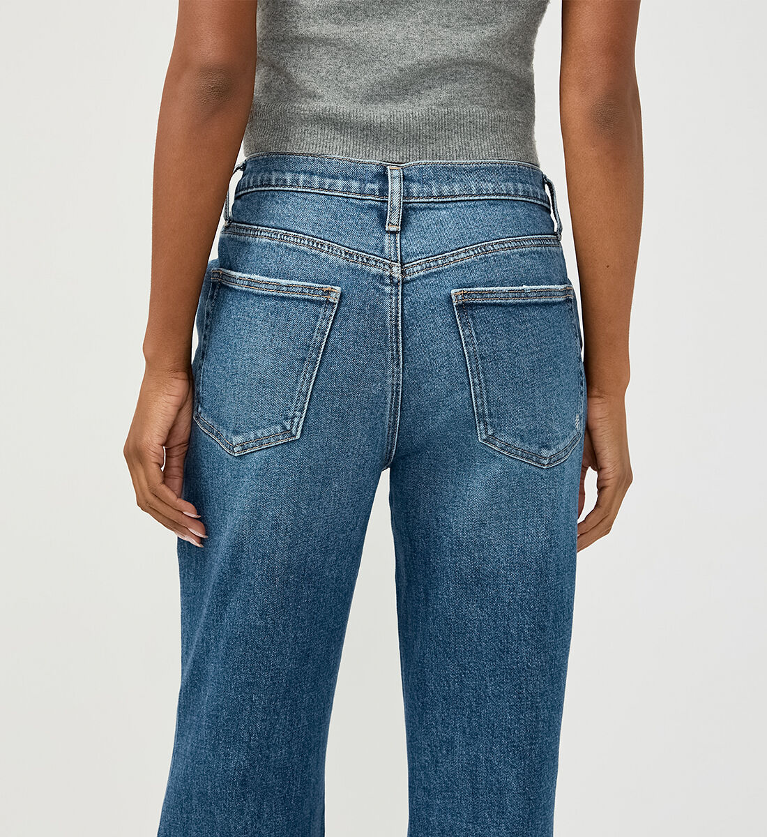 【in a row】Span Washing Bootcut Denim Buy Baggy Mid Rise Bootcut Jeans for USD 88.00 | Silver