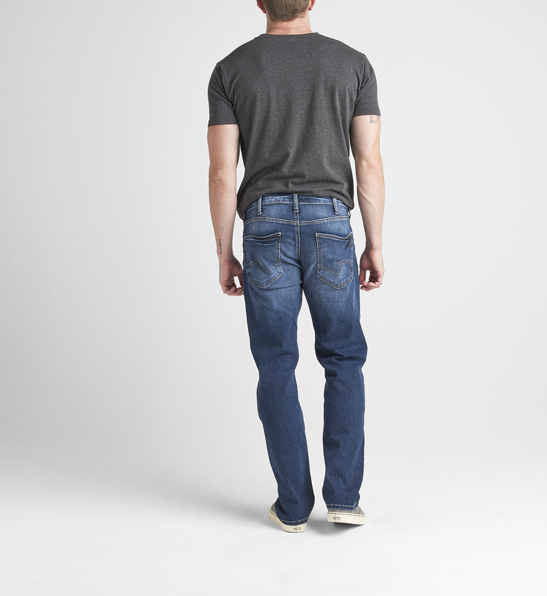 Eddie Relaxed Fit Tapered Leg Jeans Back