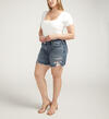 Boyfriend Mid Rise Distressed Americana Short Plus Size, , hi-res image number 2