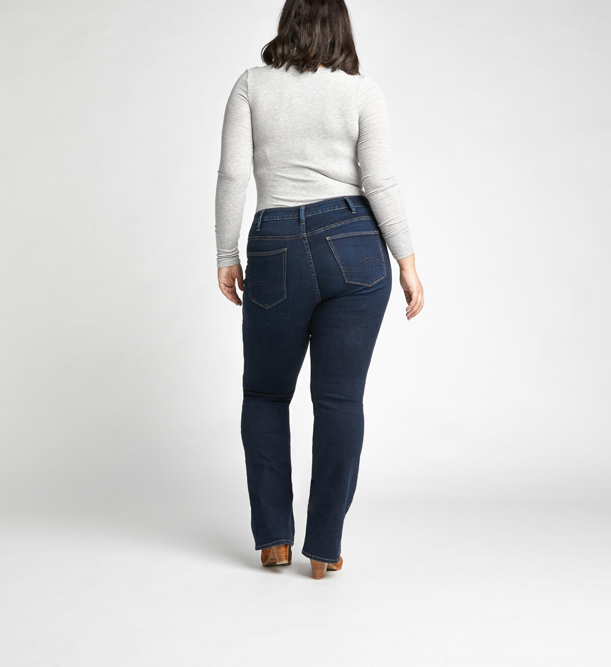 Avery High Rise Slim Bootcut Jeans Plus Size, Indigo, hi-res image number 1