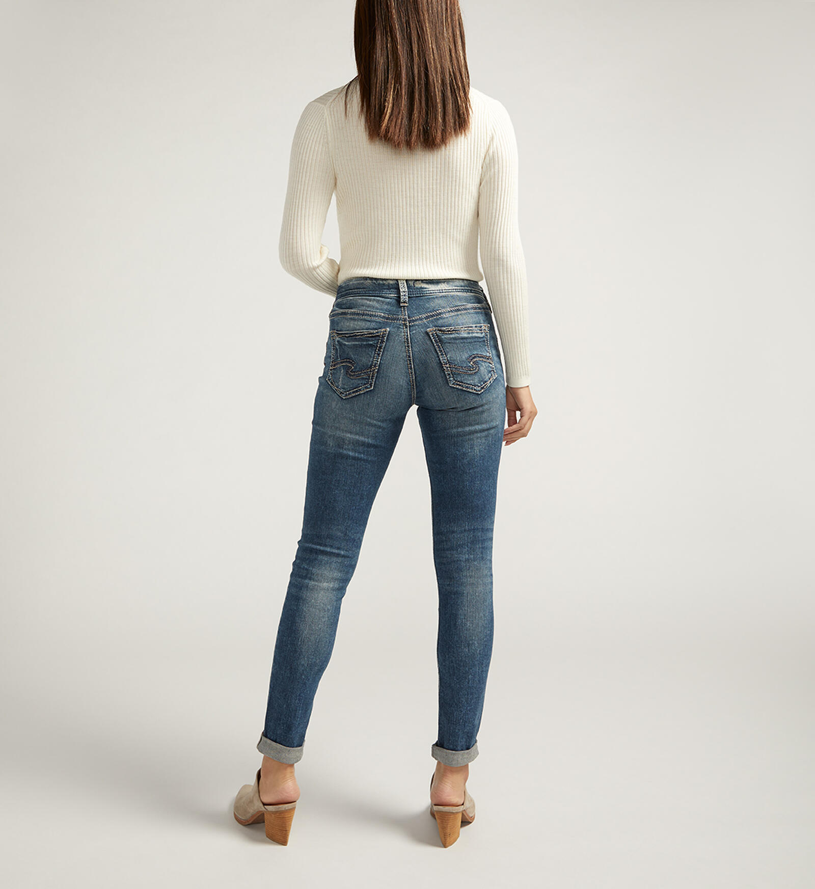 Buy Girlfriend Mid Rise Skinny Leg Jeans for USD 94.00