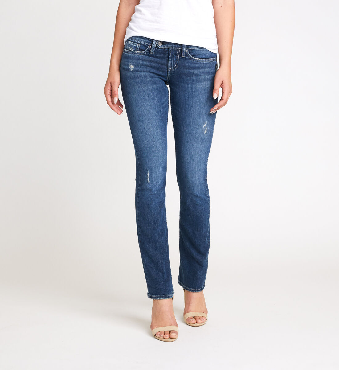 Tuesday Low Rise Slim Bootcut Jeans Front
