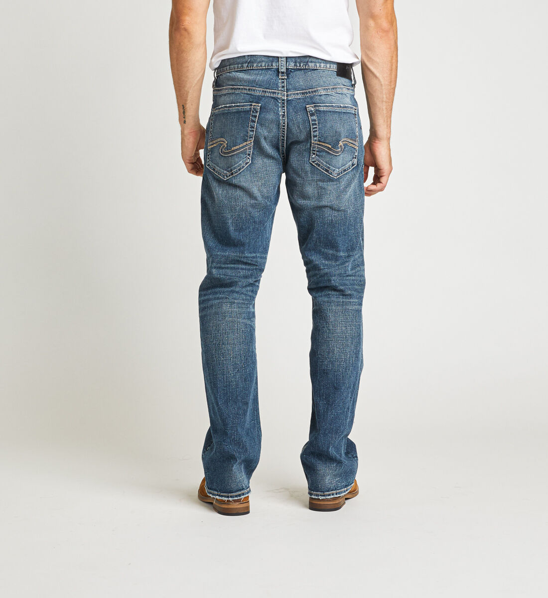 Mens silver jeans craig online