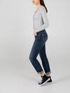 Boyfriend Mid Rise Slim Leg Jeans, , hi-res image number 2