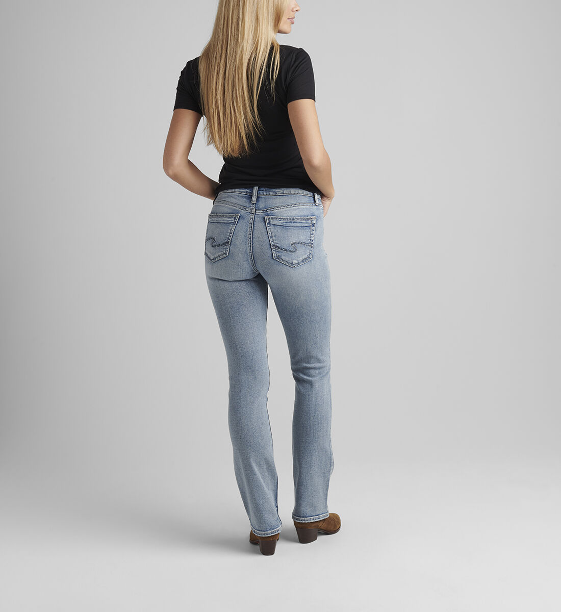 Suki Mid Rise Slim Bootcut Jeans Back