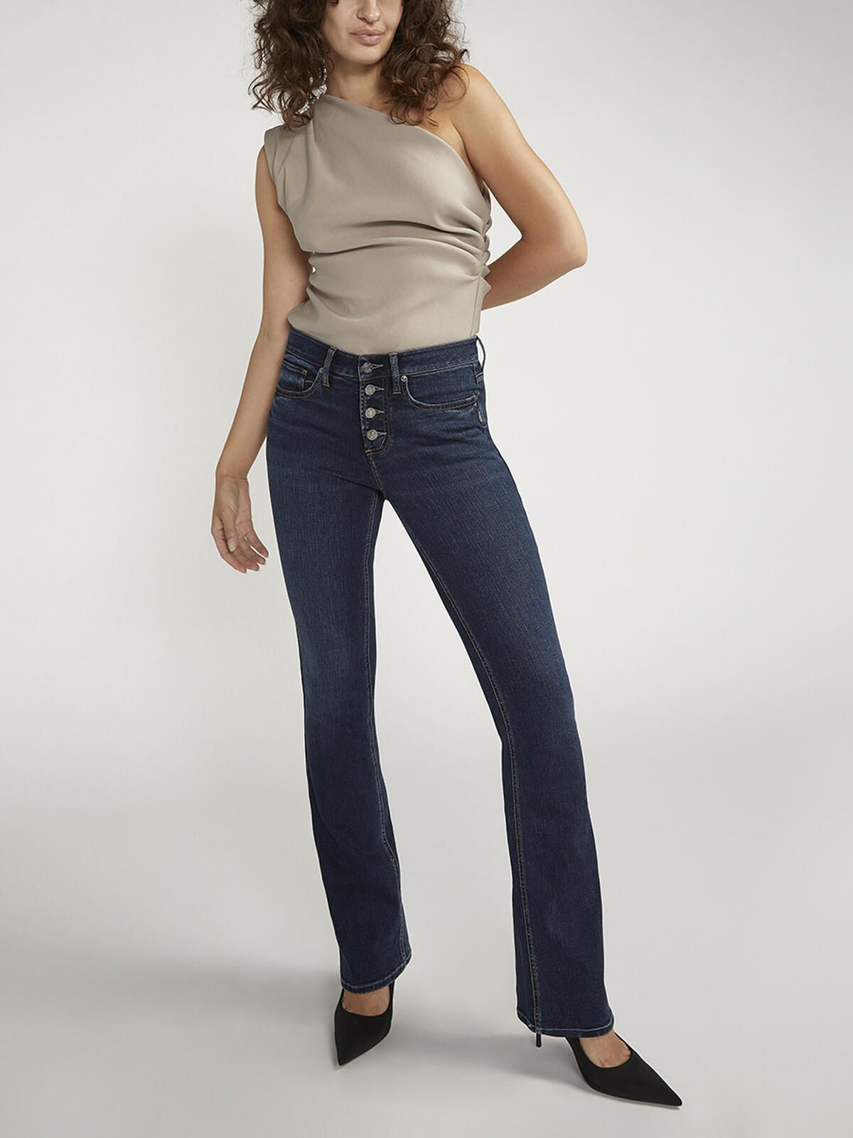 Suki Mid Rise Slim Bootcut Jeans image number 0