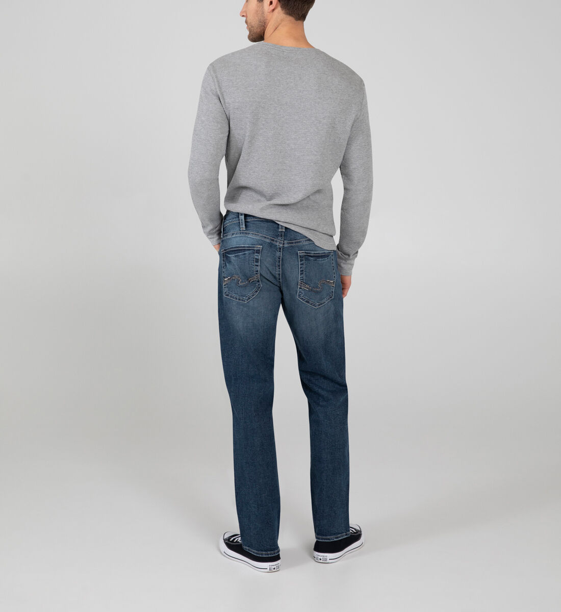 Buy Grayson Easy Fit Straight Leg Jeans for USD 94.00 Silver