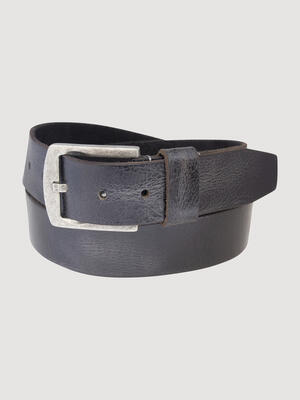 Silver Jeans Men's Genuine Leather Belt with Vintage Finish