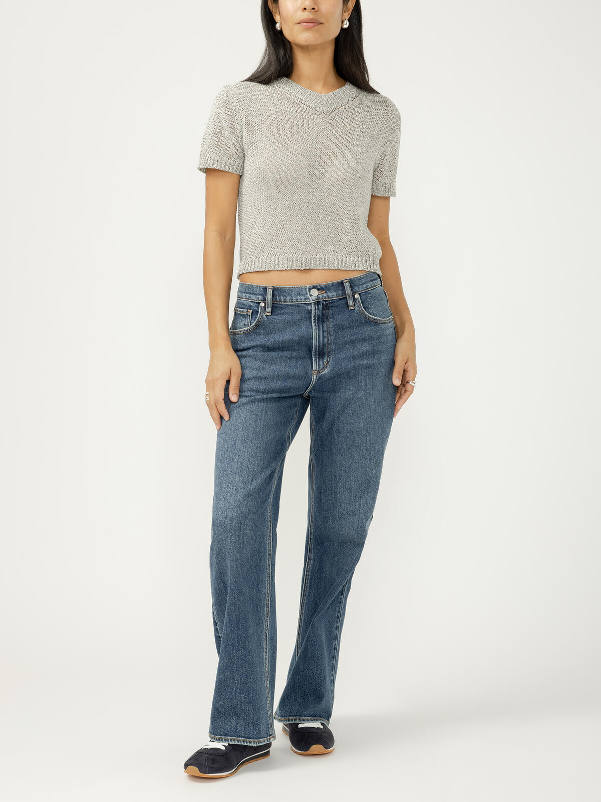 90s Mid Rise Baggy Bootcut Jeans image number 0