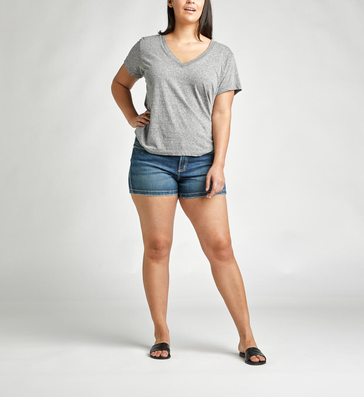 Elyse Mid-Rise Curvy Relaxed Short, , hi-res image number 3