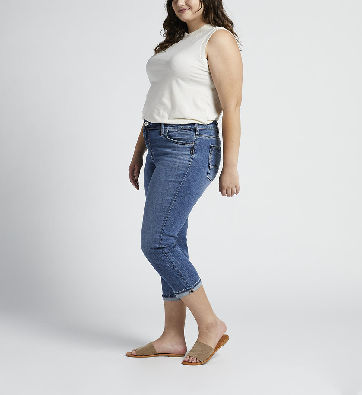 Elyse Mid Rise Capri Plus Size, , hi-res image number 2
