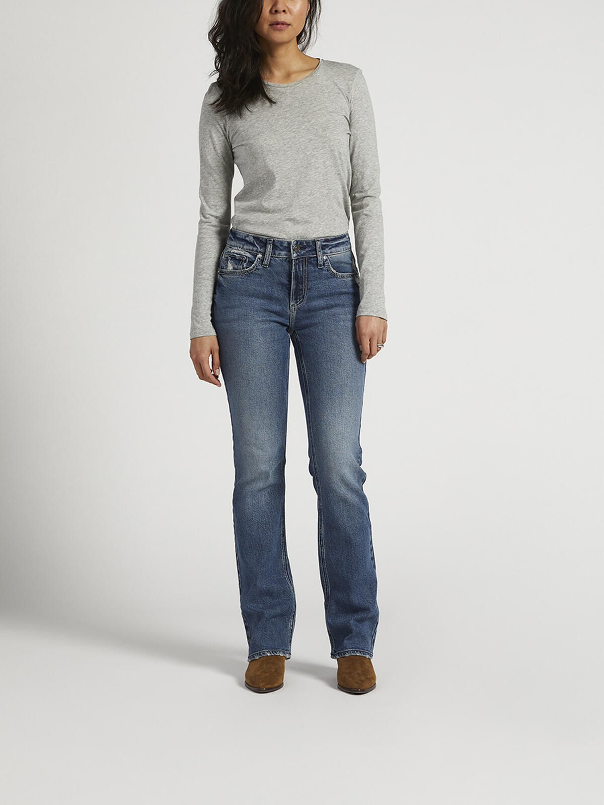Suki Mid Rise Slim Bootcut Jeans, , hi-res image number 0