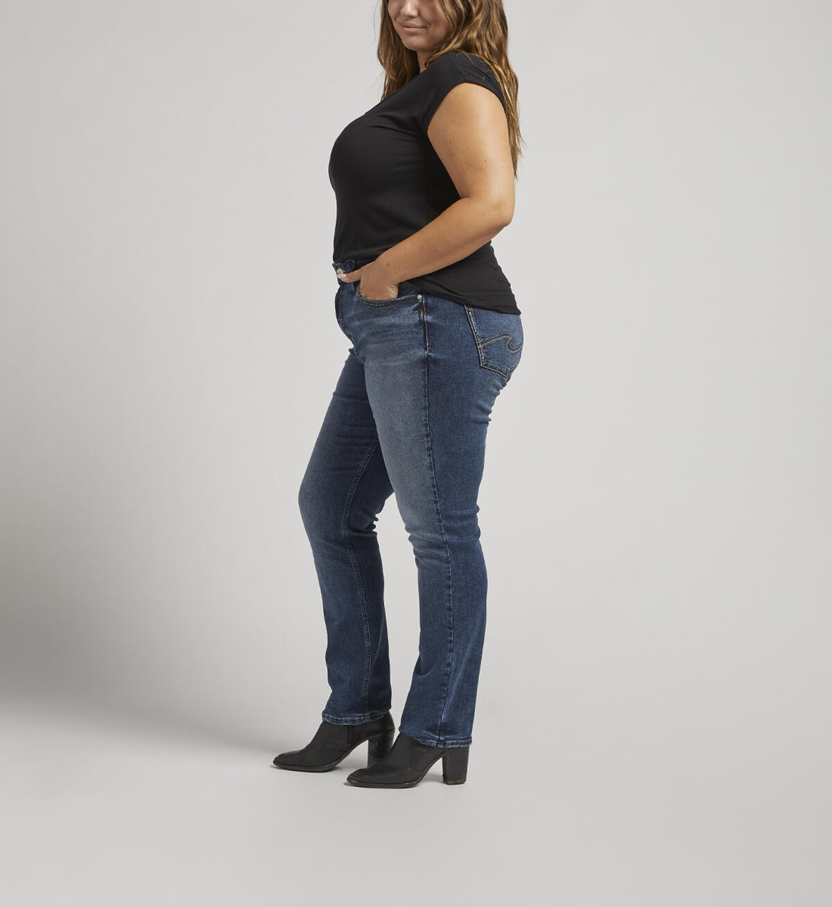 Avery High Rise Straight Leg Jeans Plus Size, , hi-res image number 2