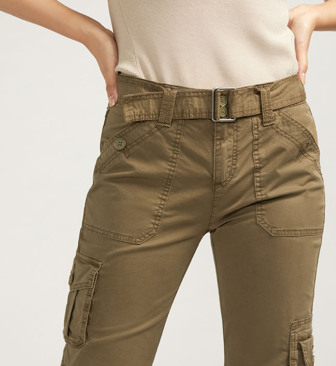 Buy Flare Belted Y2K Cargo Pant for USD 37.00 | Silver Jeans