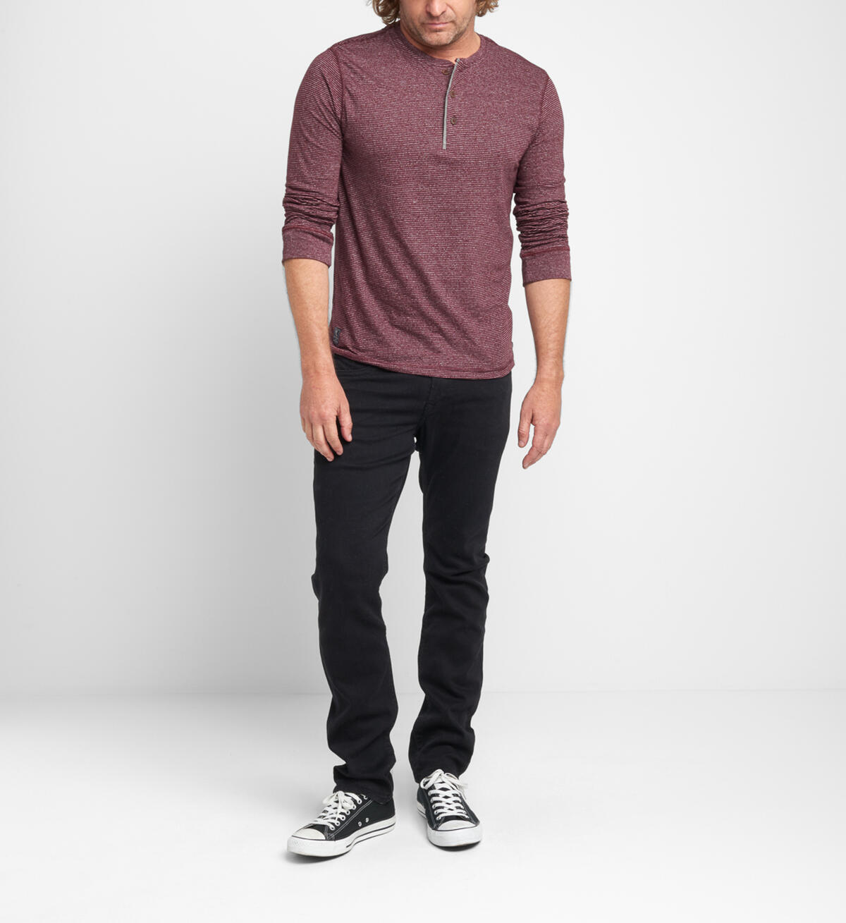 Becket Long-Sleeve Striped Henley, , hi-res image number 2
