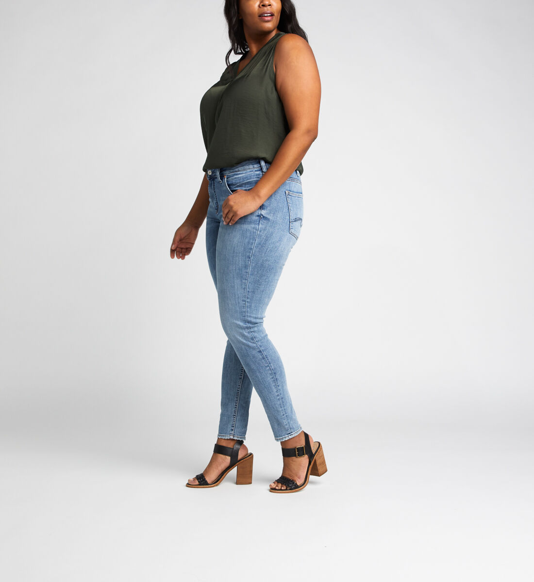 High waisted curvy skinny jeans hot sale