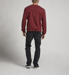 Mens Crewneck Sweatshirt, Burgundy, hi-res image number 1