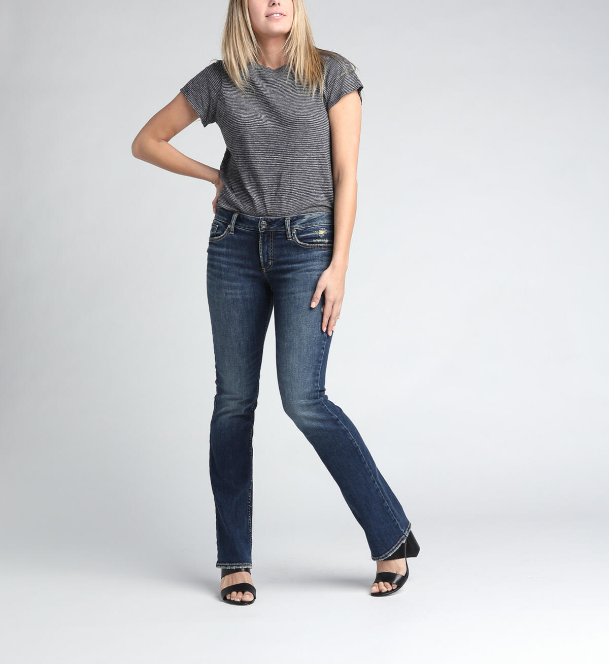 Suki Mid Rise Slim Bootcut Jeans, , hi-res image number 3