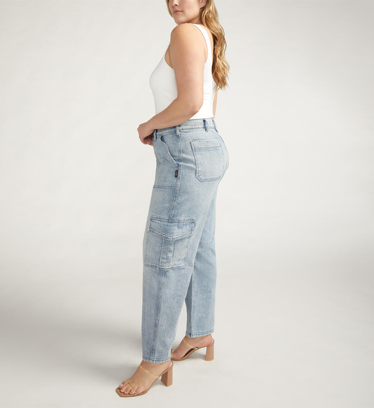 Utility Cargo Jeans Plus Size, , hi-res image number 2